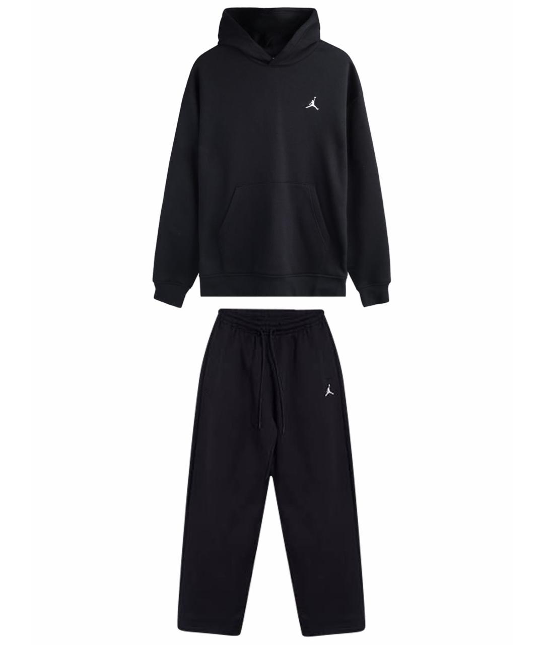 JORDAN Черный хлопковый спортивный костюм, фото 1