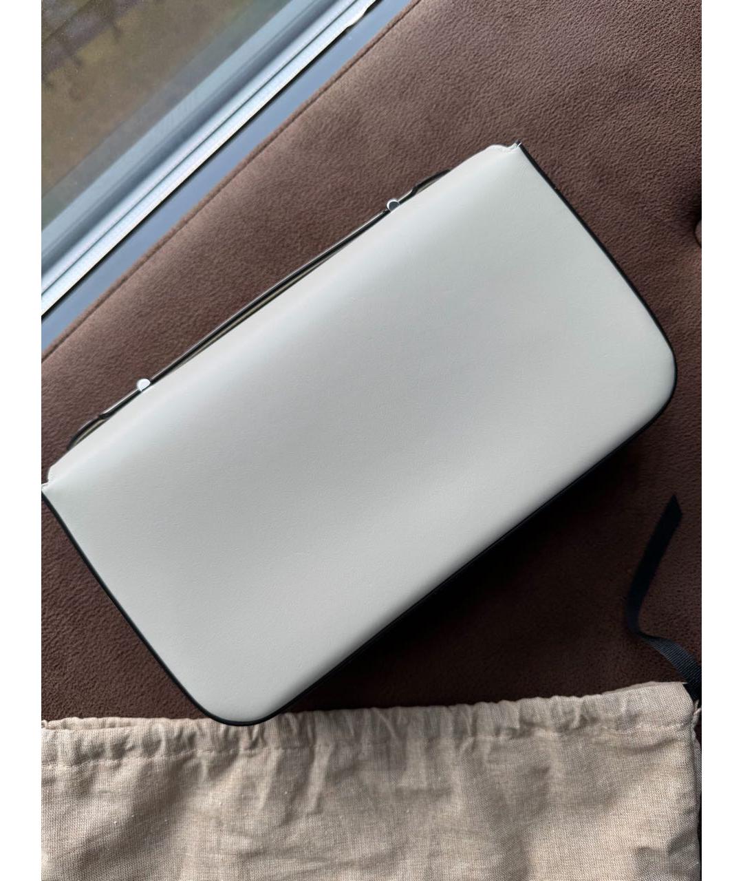 GUCCI Белая кожаная сумка через плечо, фото 3