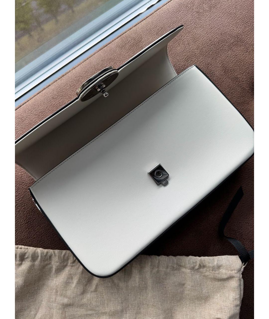 GUCCI Белая кожаная сумка через плечо, фото 4