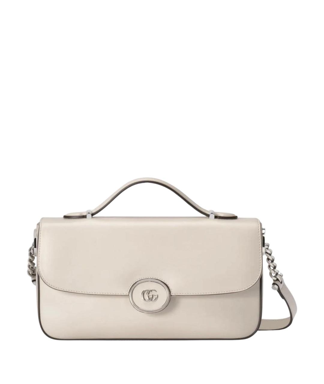 GUCCI Белая кожаная сумка через плечо, фото 1