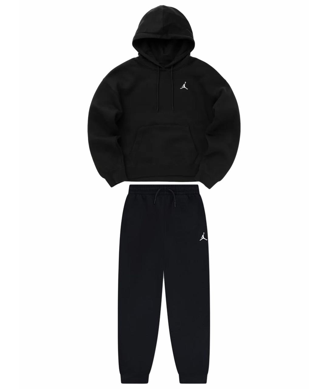 JORDAN Черный хлопковый спортивный костюм, фото 1