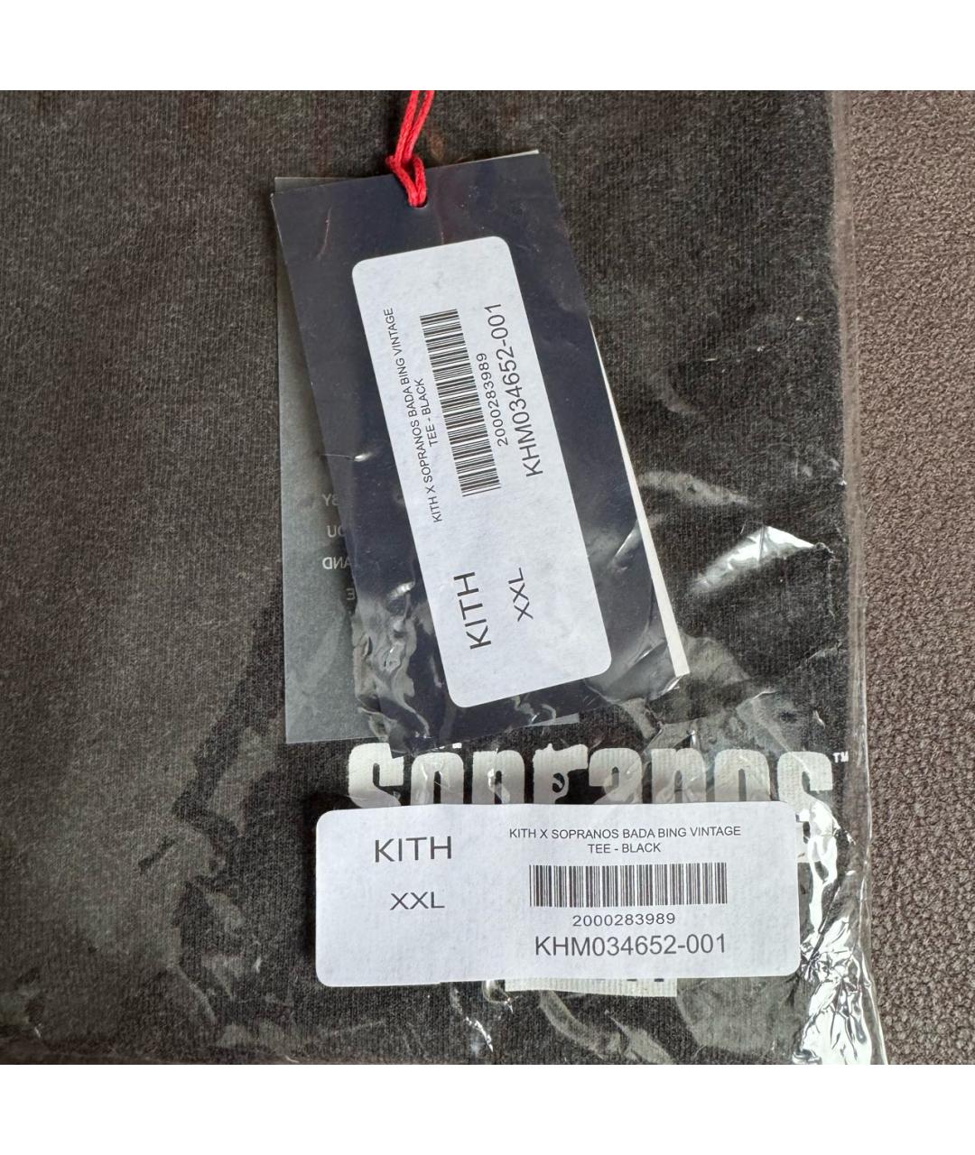 KITH Черная хлопковая футболка, фото 4