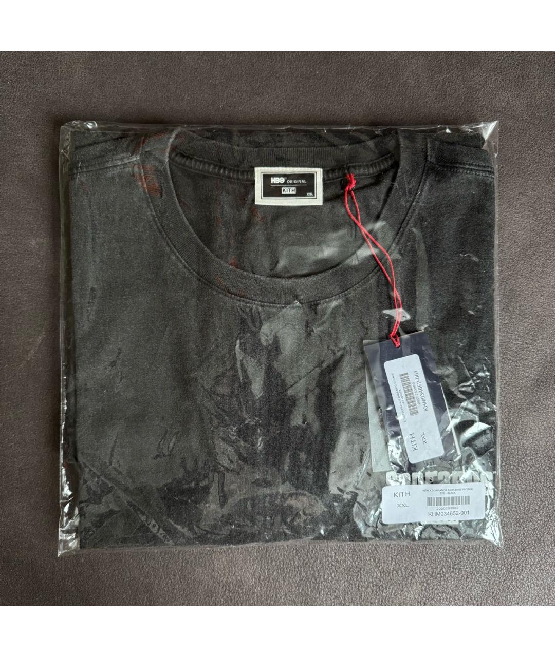 KITH Черная хлопковая футболка, фото 3