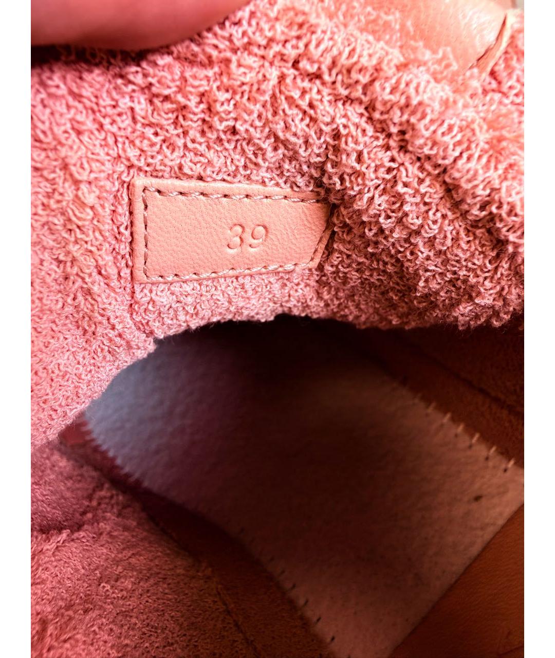 BOTTEGA VENETA Розовые кожаные кроссовки, фото 5