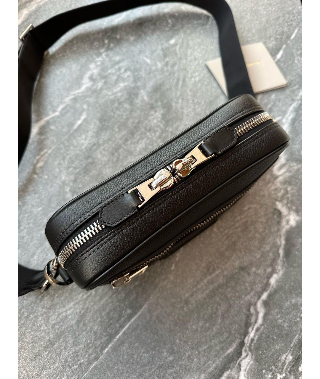 TOM FORD Черная кожаная сумка на плечо, фото 7