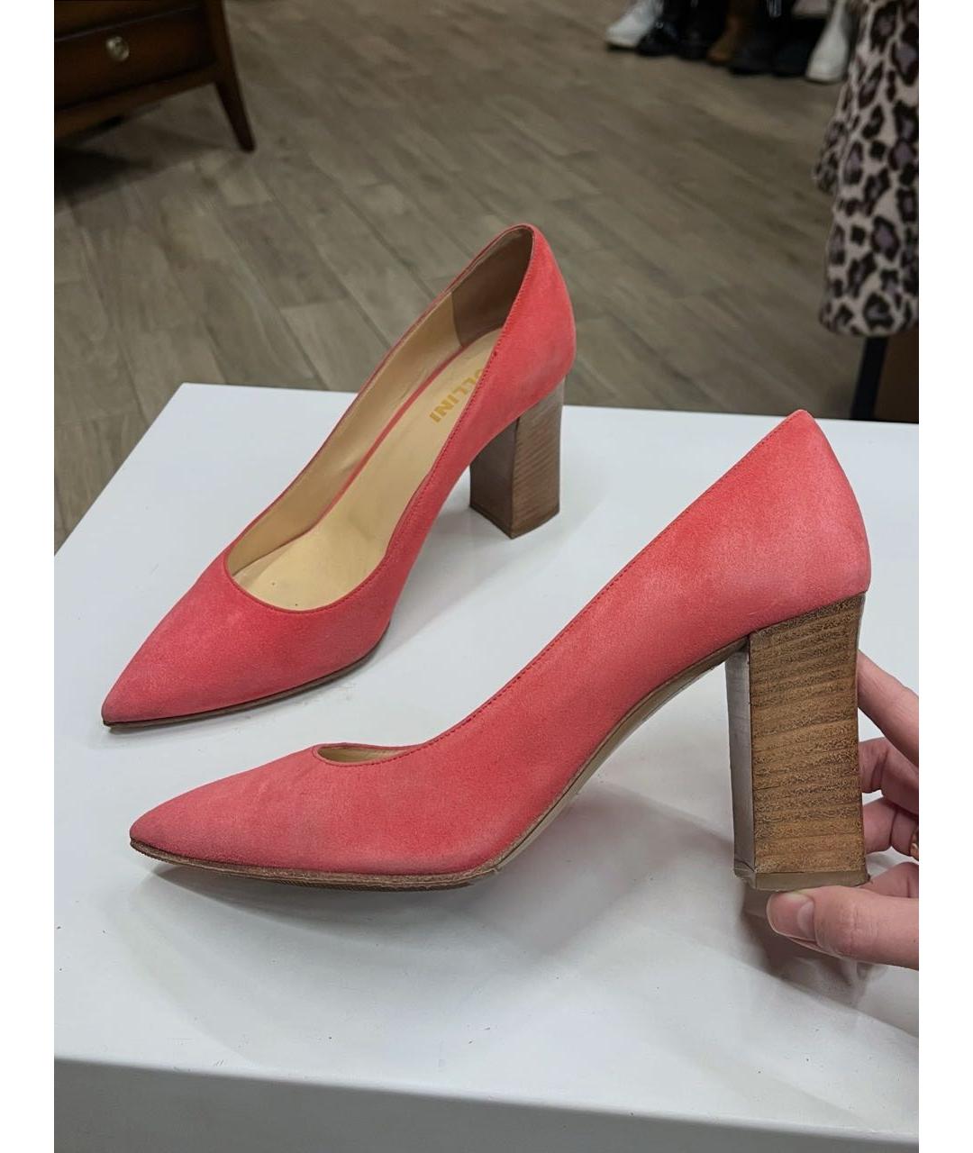 POLLINI Коралловые замшевые туфли, фото 8