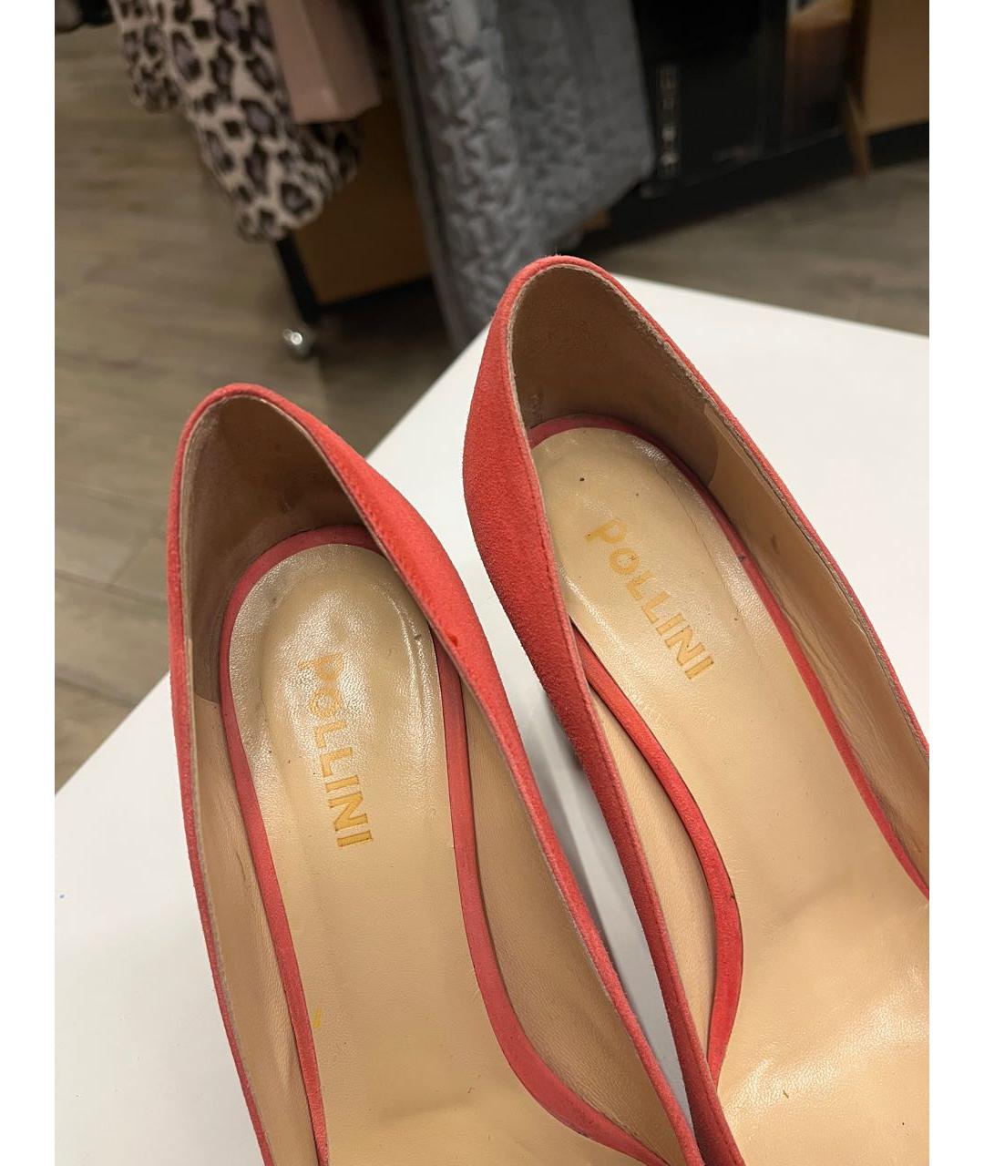 POLLINI Коралловые замшевые туфли, фото 6