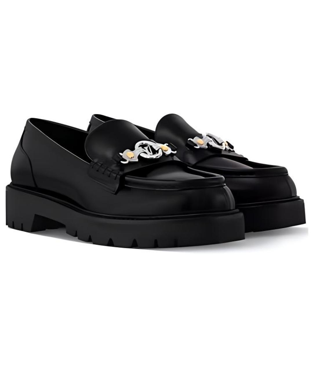 LOUIS VUITTON Черные кожаные лоферы, фото 3