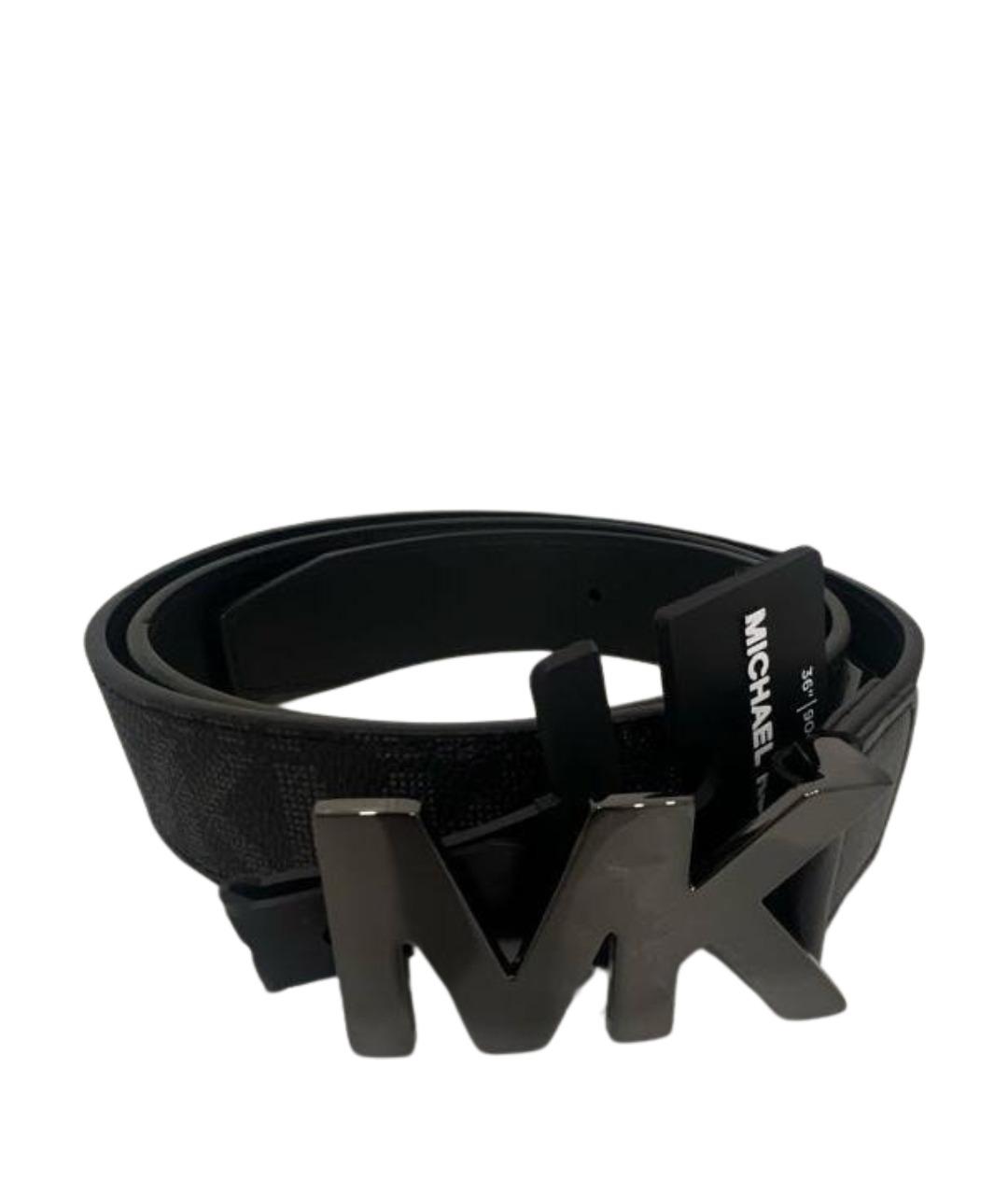 MICHAEL KORS Черный кожаный ремень, фото 1