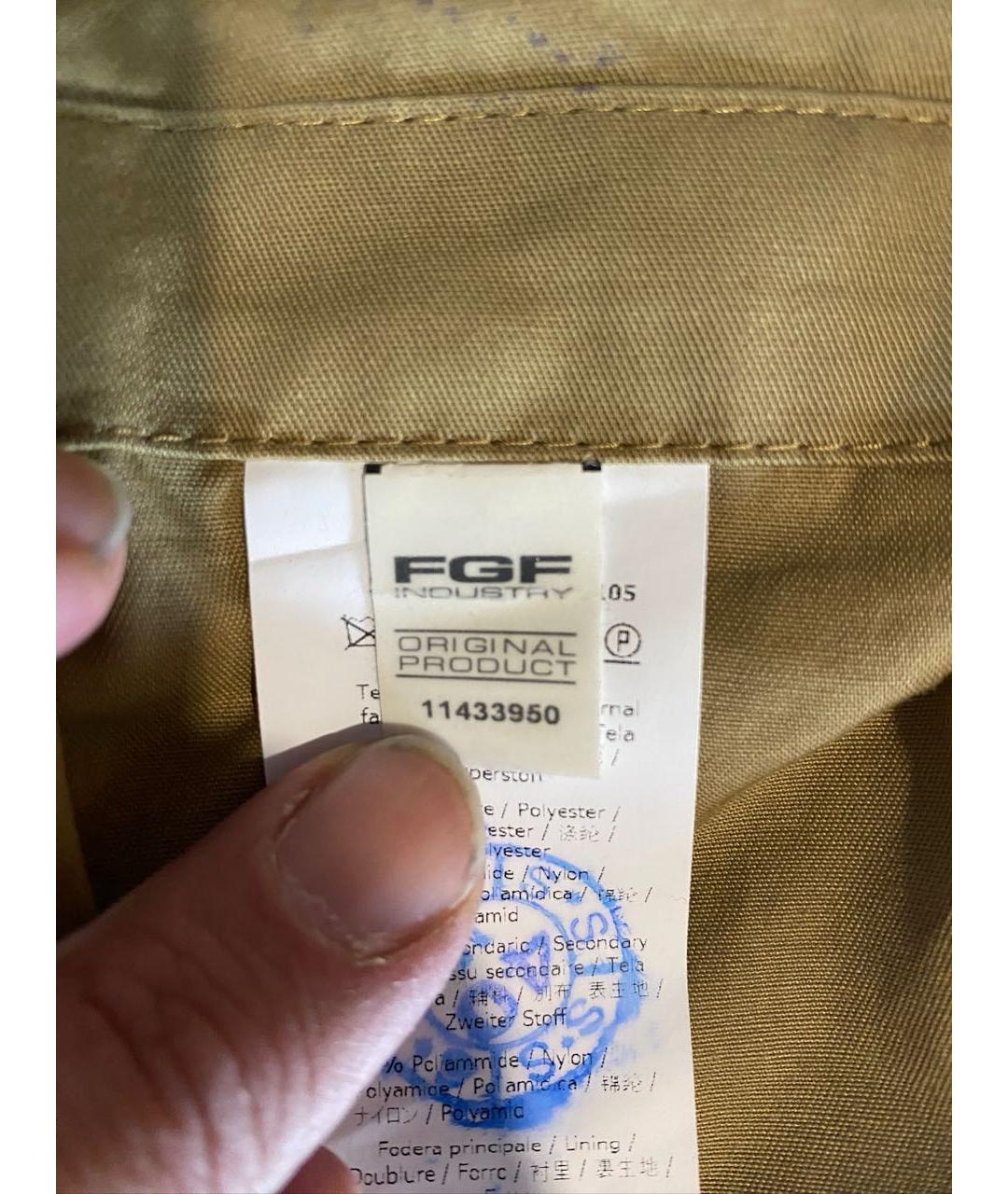 TEN C Горчичная полиамидовая куртка, фото 6