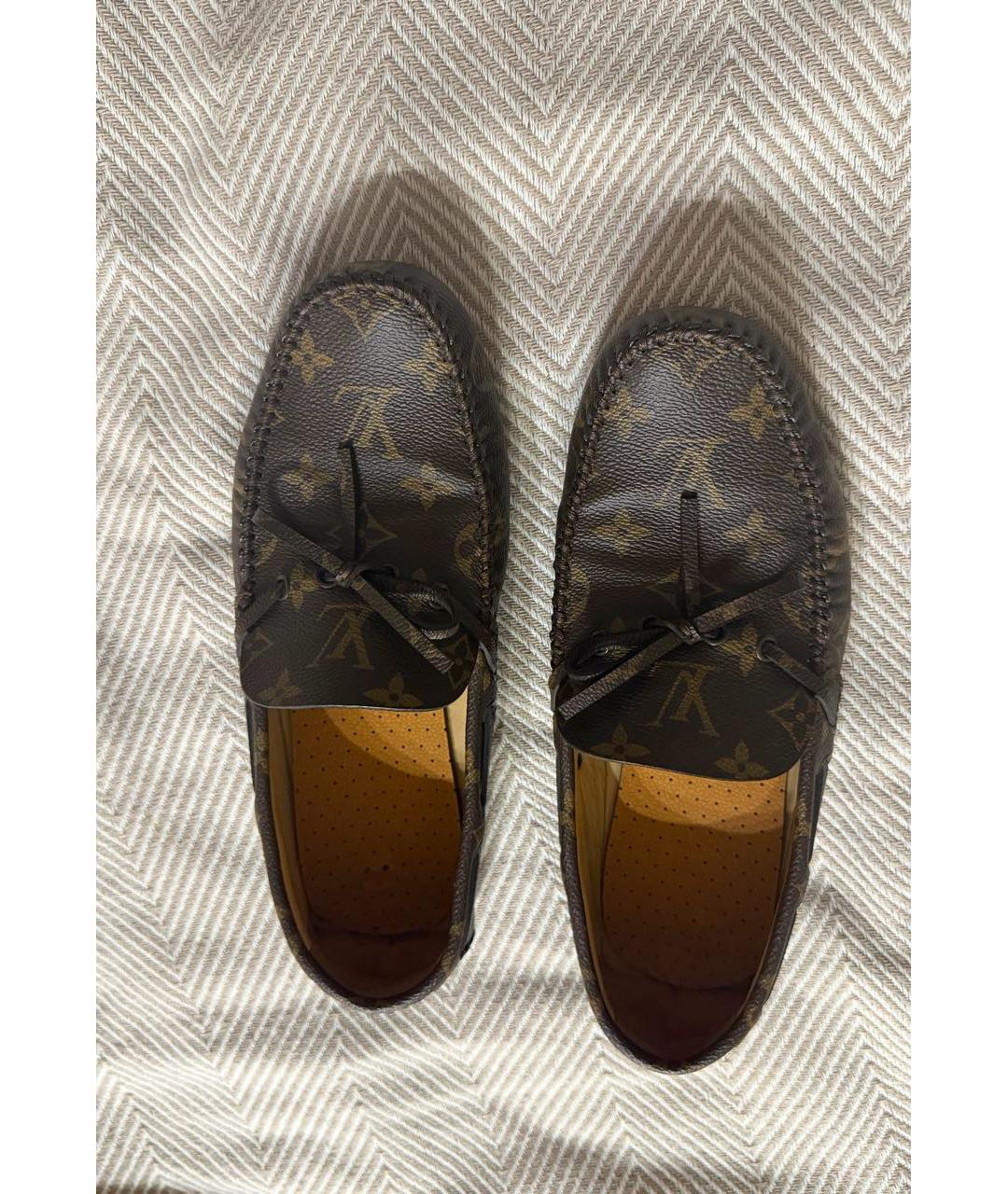 LOUIS VUITTON Коричневые мокасины, фото 2
