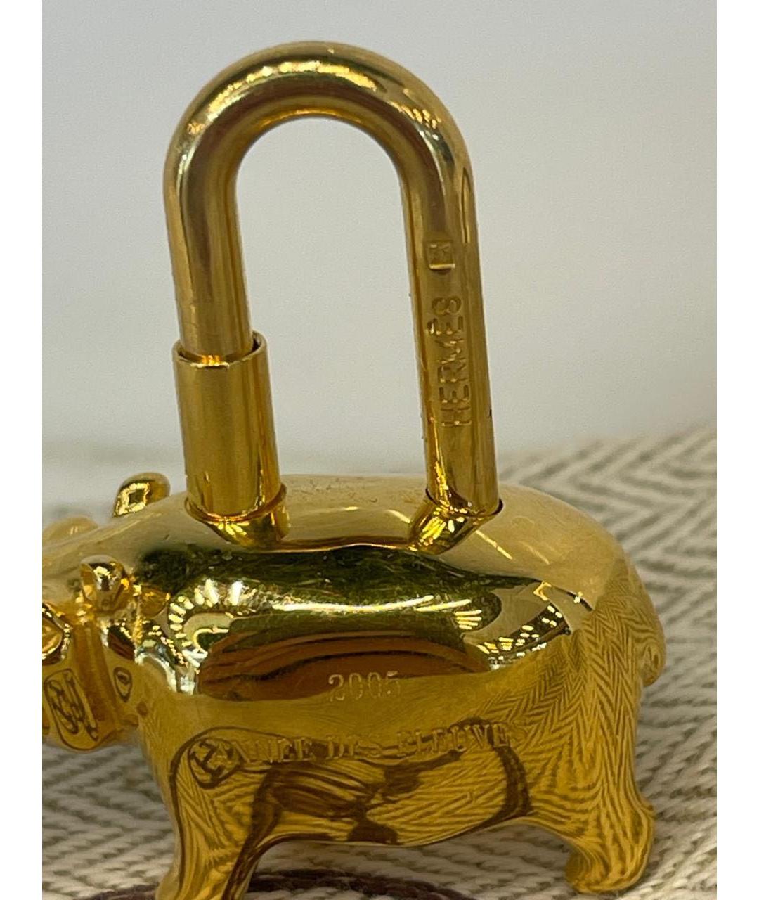 HERMES Золотой брелок, фото 5