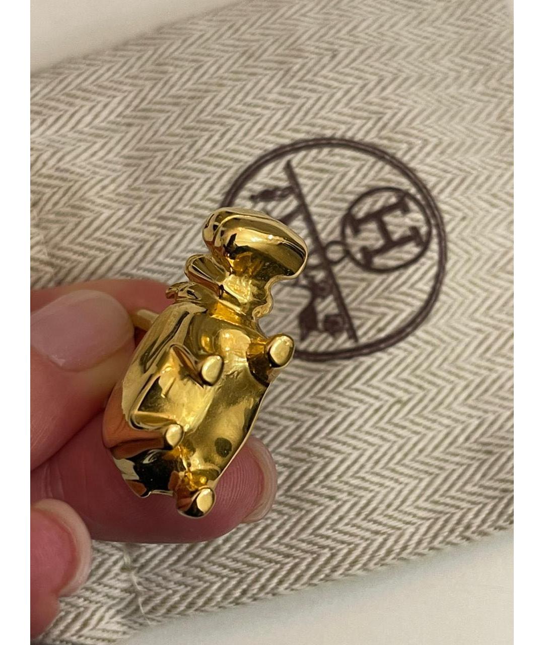 HERMES Золотой брелок, фото 3