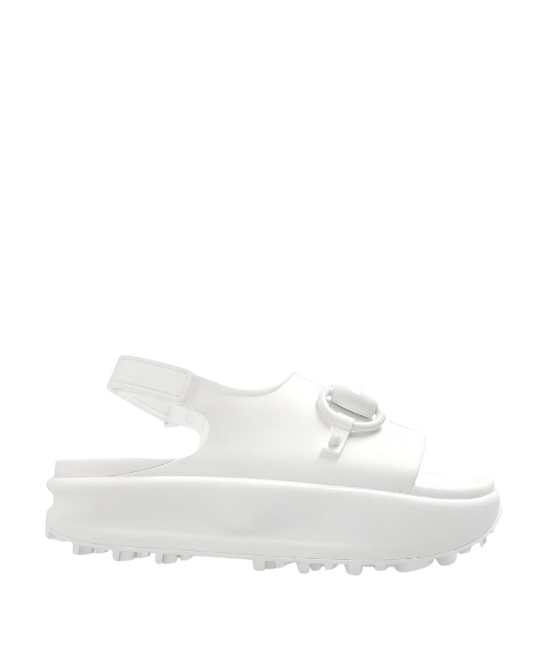 GUCCI Белые резиновые сандалии, фото 1