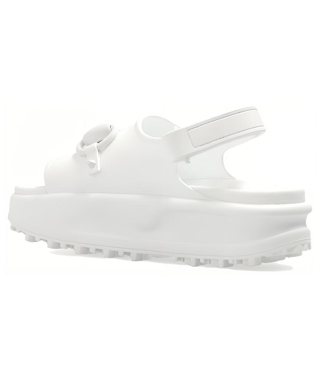 GUCCI Белые резиновые сандалии, фото 3