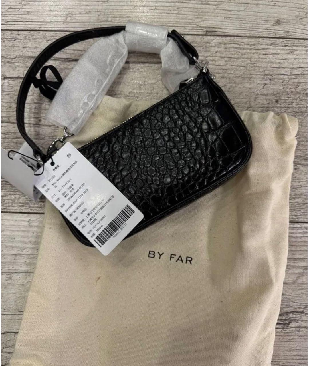 BY FAR Черная кожаная сумка с короткими ручками, фото 3