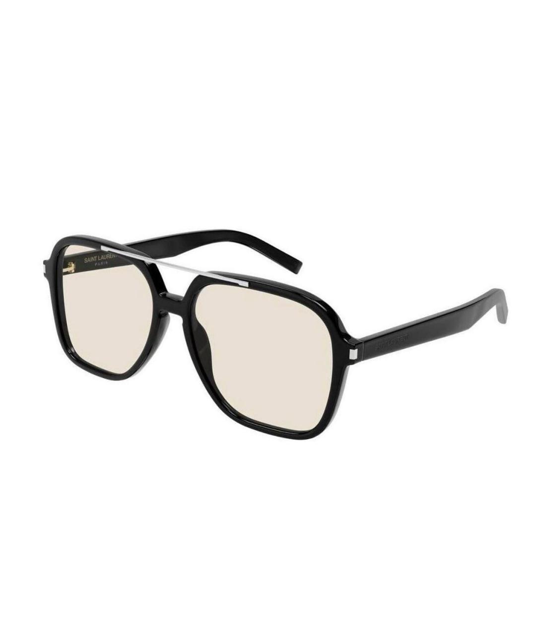 SAINT LAURENT Черные пластиковые солнцезащитные очки, фото 2