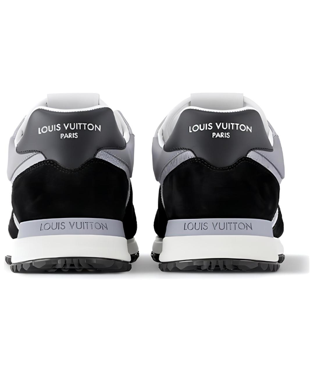 LOUIS VUITTON Черные кожаные низкие кроссовки / кеды, фото 5