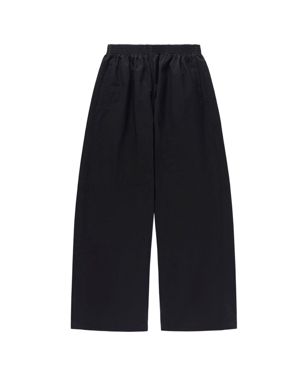 PLANTA ROSA Черные полиэстеровые брюки широкие, фото 1