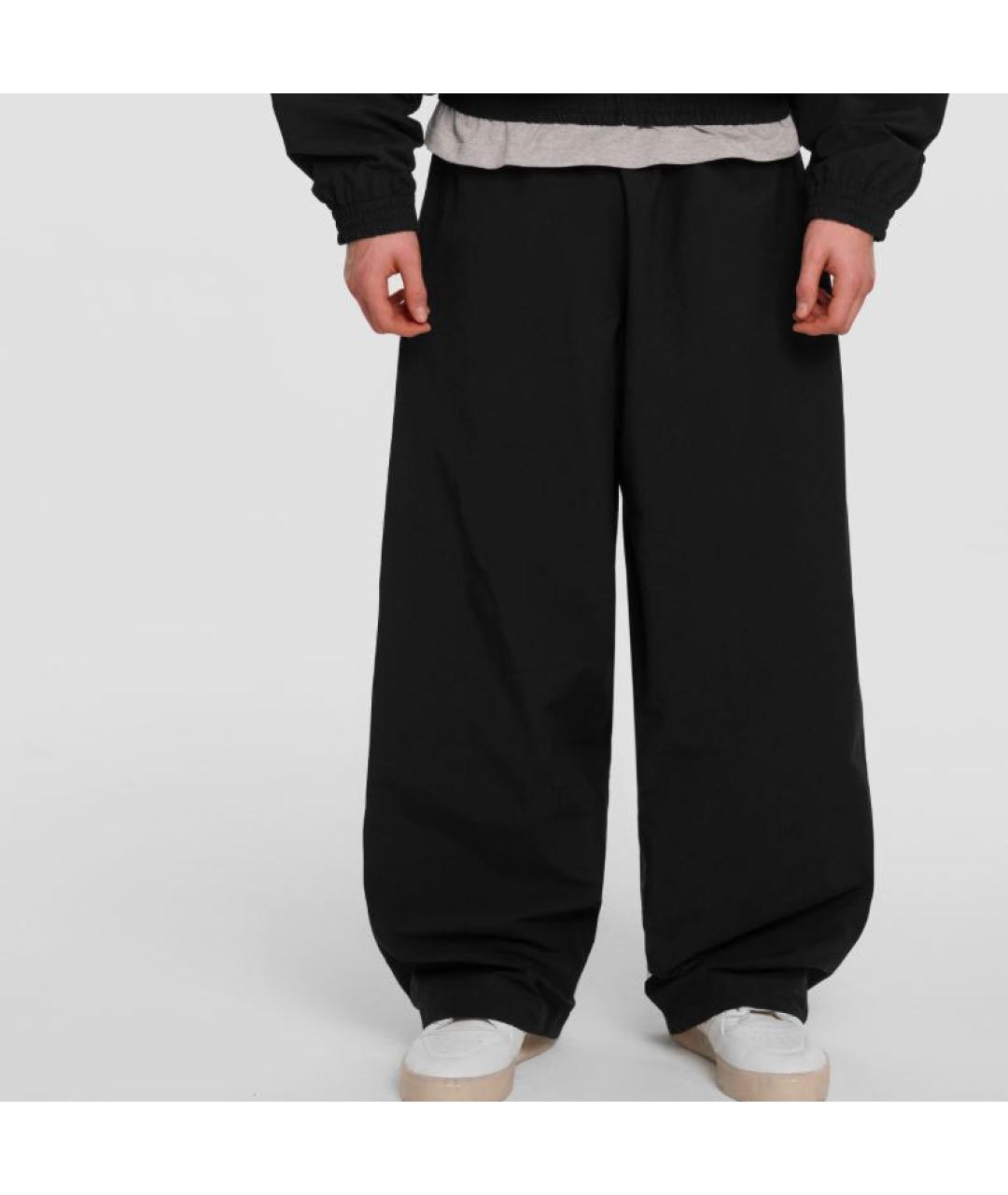 PLANTA ROSA Черные полиэстеровые брюки широкие, фото 2