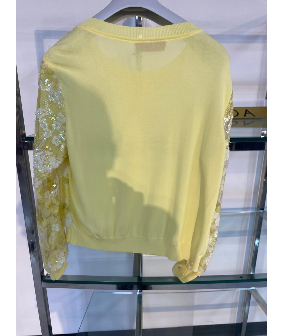 ERMANNO FIRENZE Желтый вискозный кардиган, фото 2