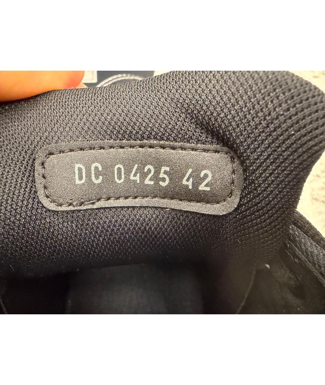 CHRISTIAN DIOR Черные кожаные низкие кроссовки / кеды, фото 6