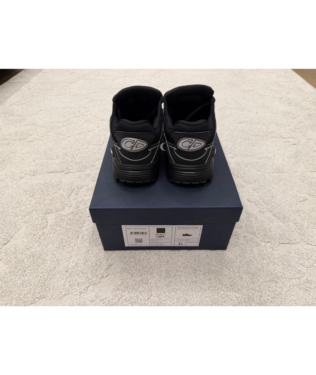 CHRISTIAN DIOR Черные кожаные низкие кроссовки / кеды, фото 5