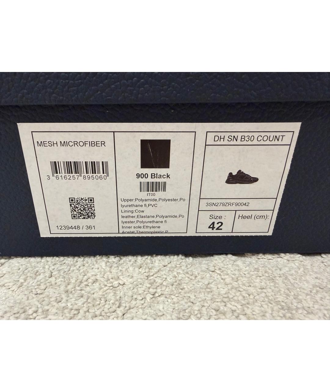 CHRISTIAN DIOR Черные кожаные низкие кроссовки / кеды, фото 7