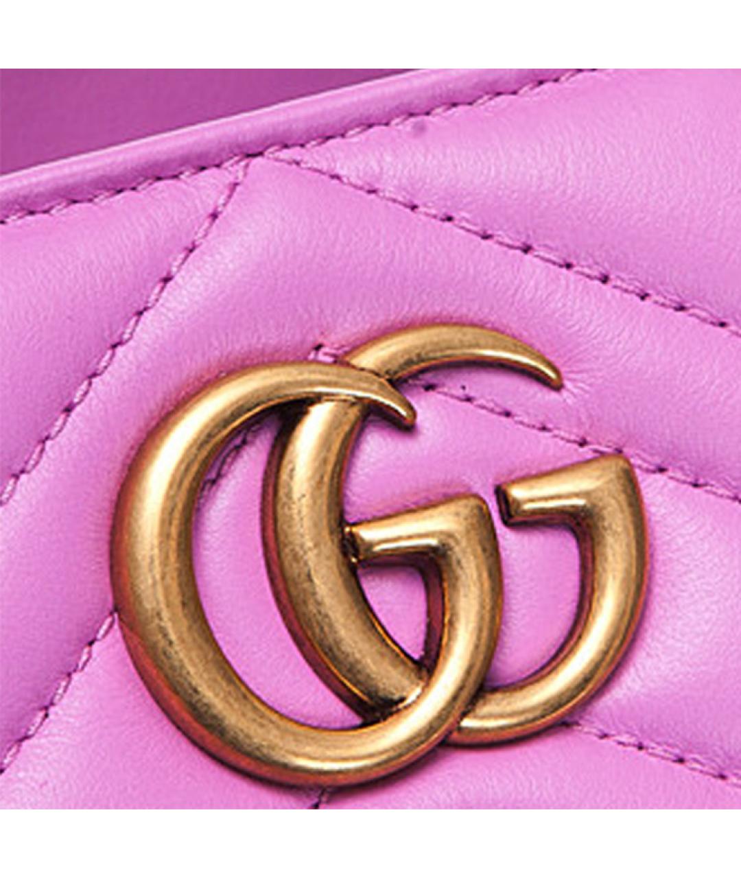 GUCCI Фиолетовая кожаная сумка через плечо, фото 5