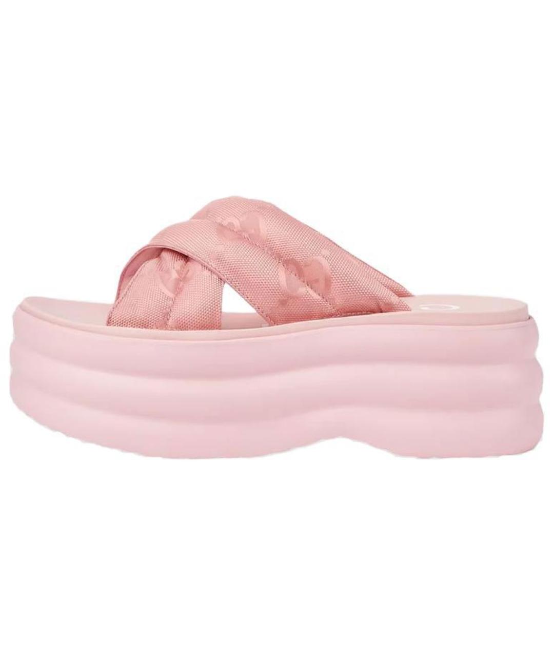 GUCCI Розовые текстильные сандалии, фото 2