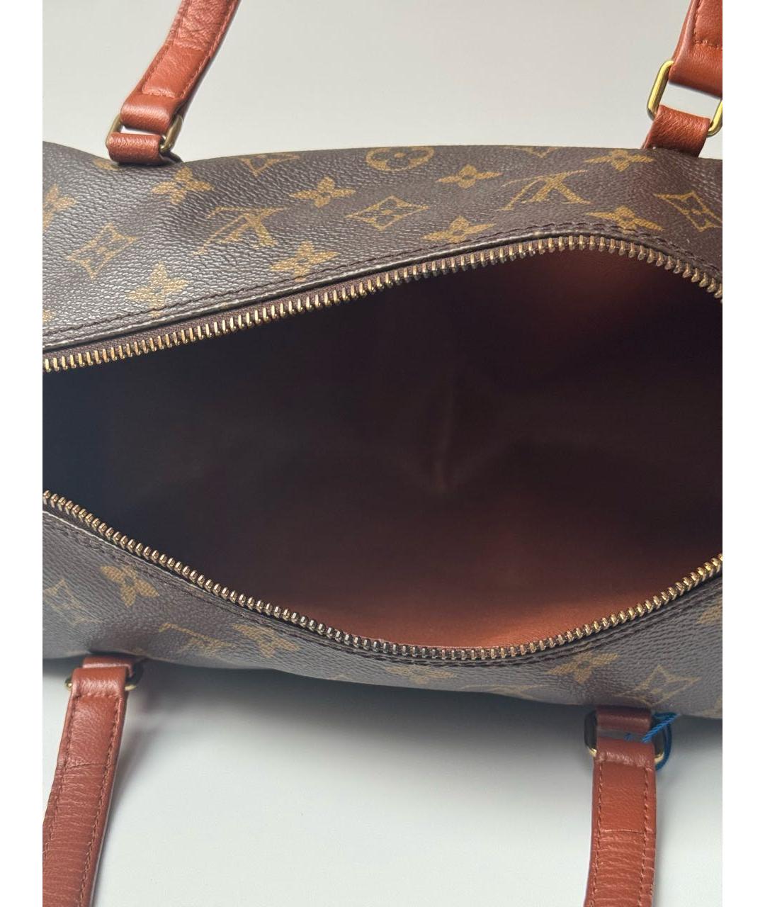 LOUIS VUITTON Коричневая сумка с короткими ручками, фото 4