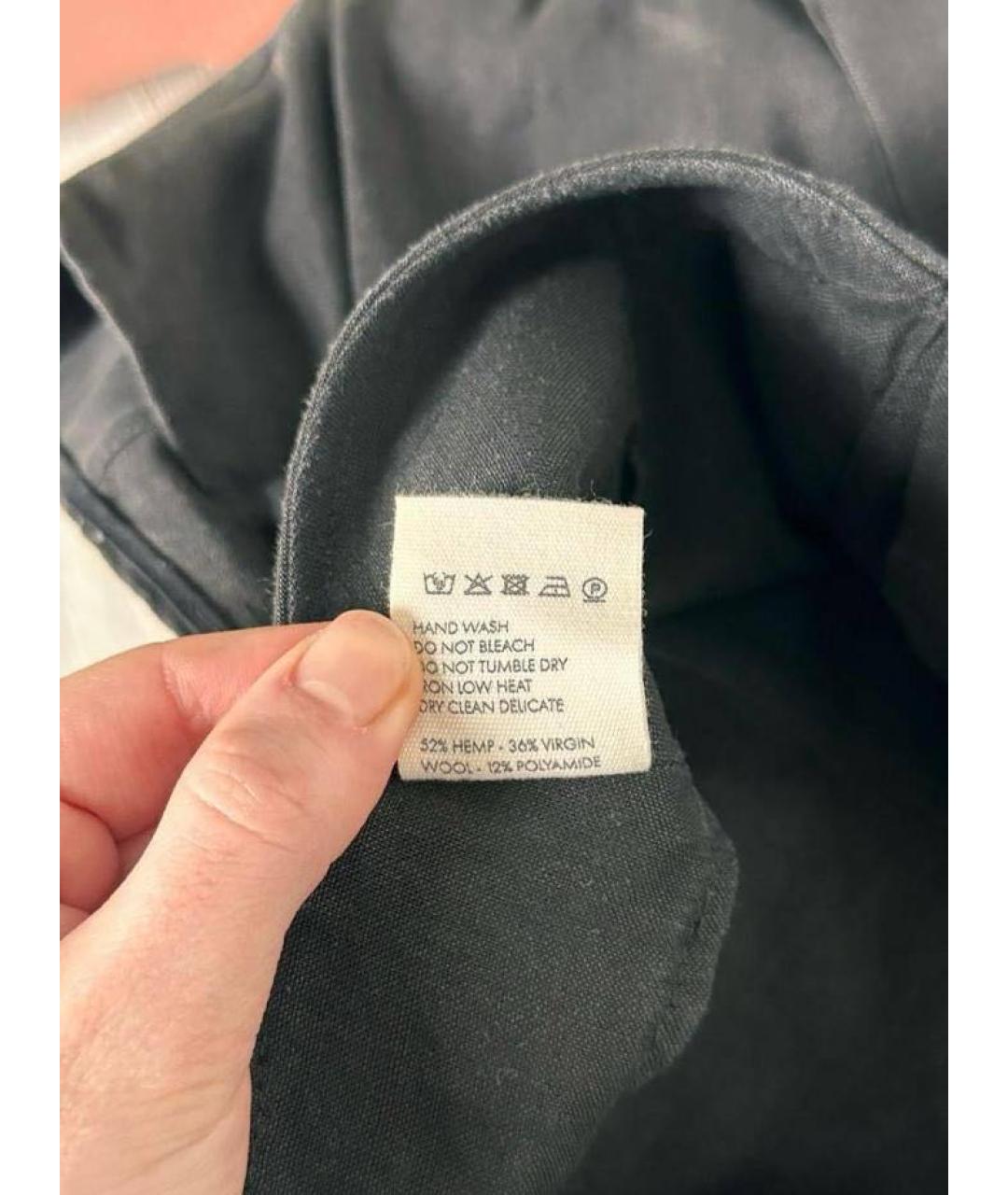 JACQUEMUS Черная льняная футболка, фото 4