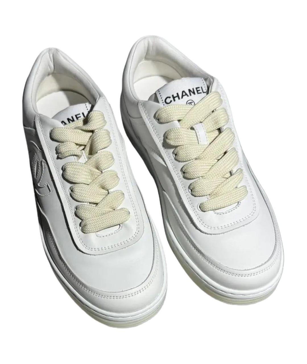 CHANEL Белые кроссовки, фото 5