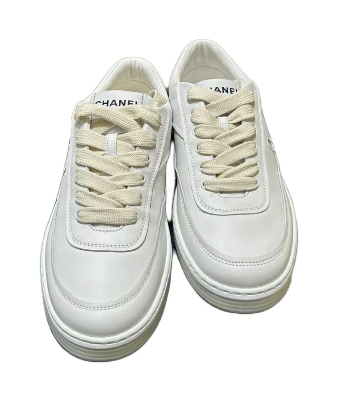 CHANEL Белые кроссовки, фото 4
