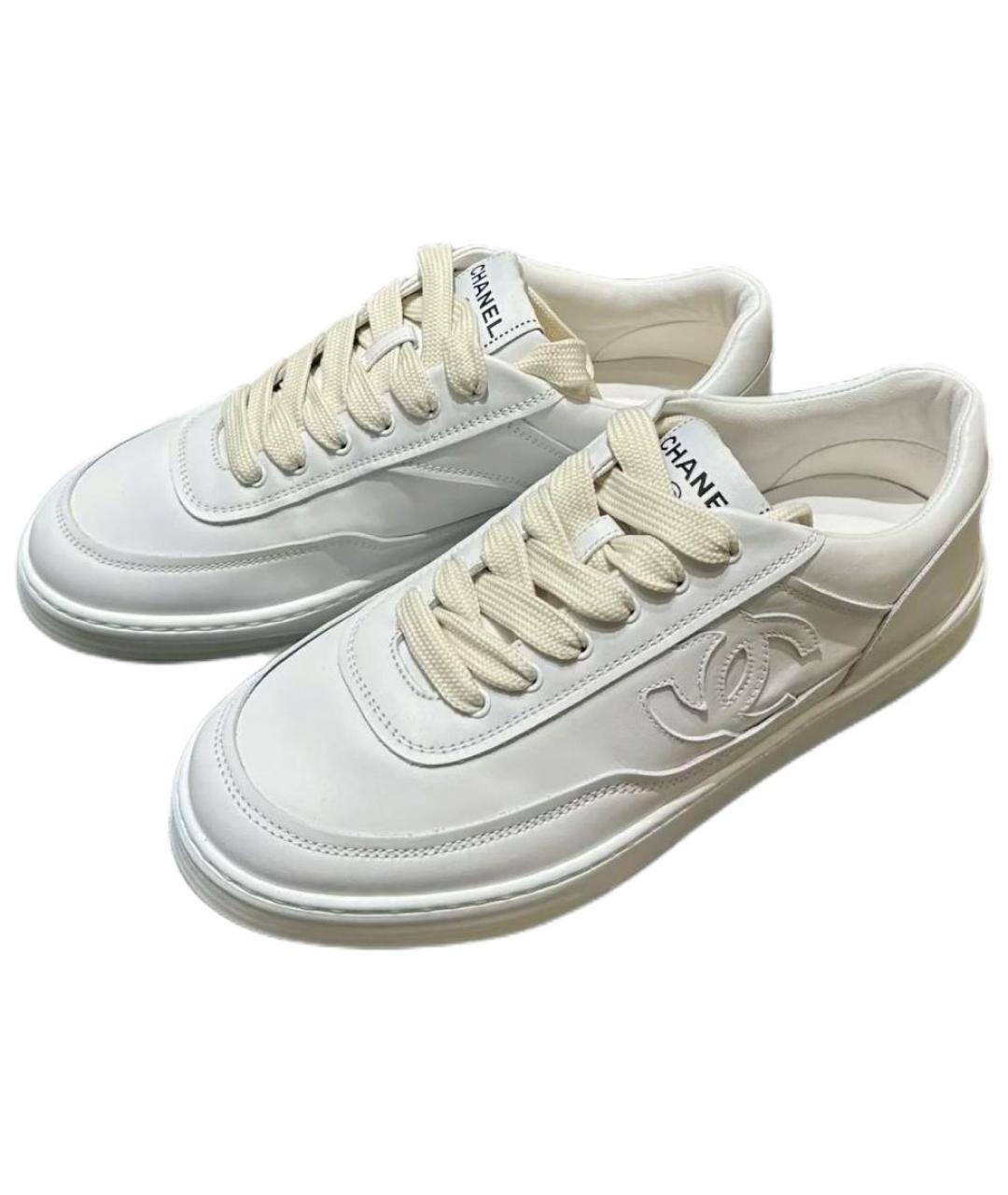 CHANEL Белые кроссовки, фото 2