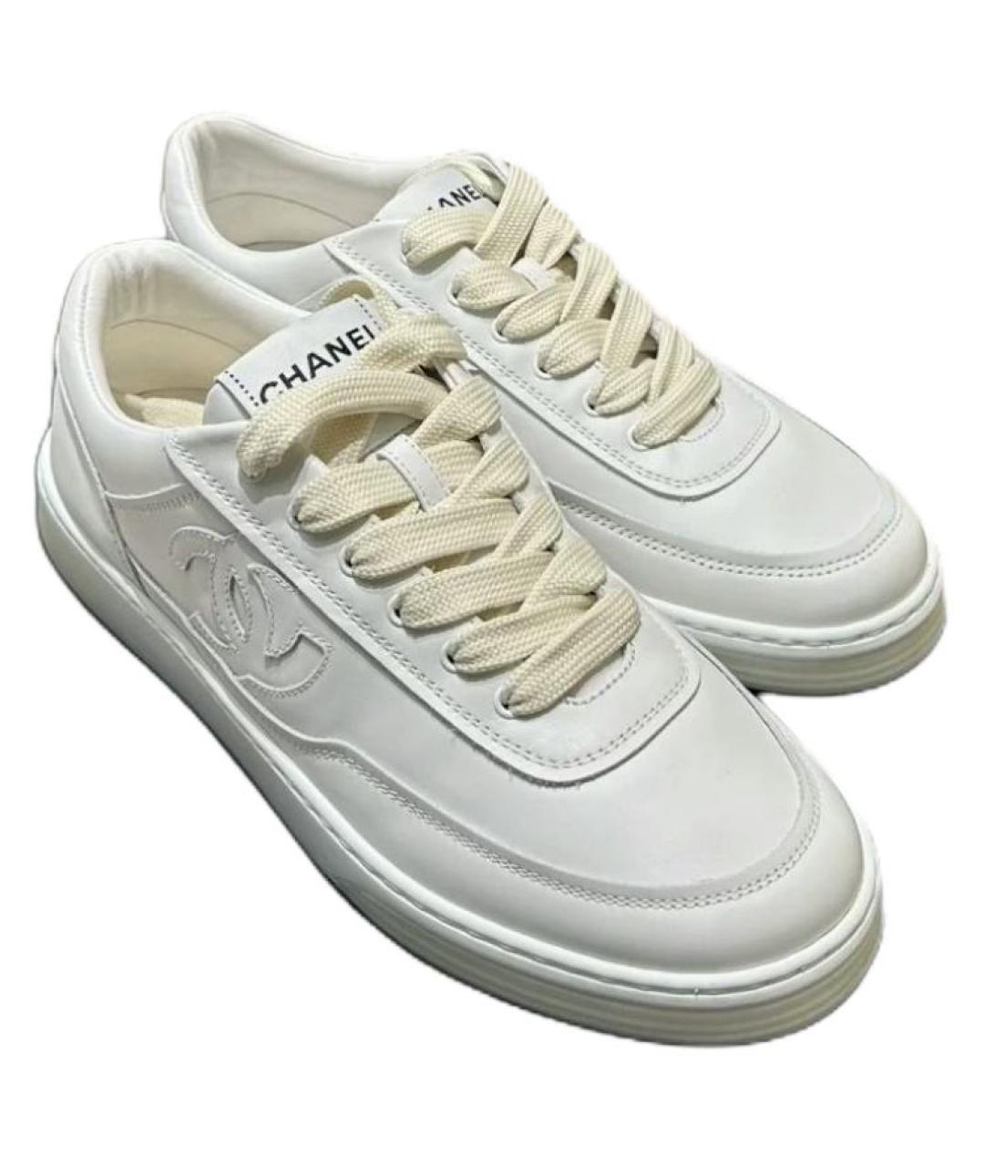 CHANEL Белые кроссовки, фото 3