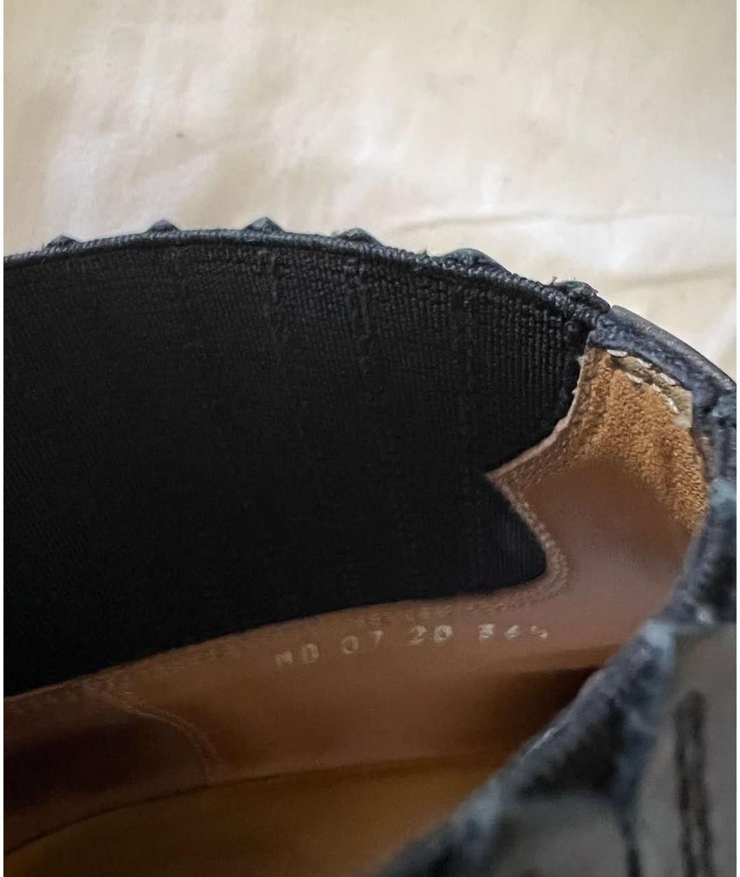 CHRISTIAN DIOR Черные кожаные полусапоги, фото 6