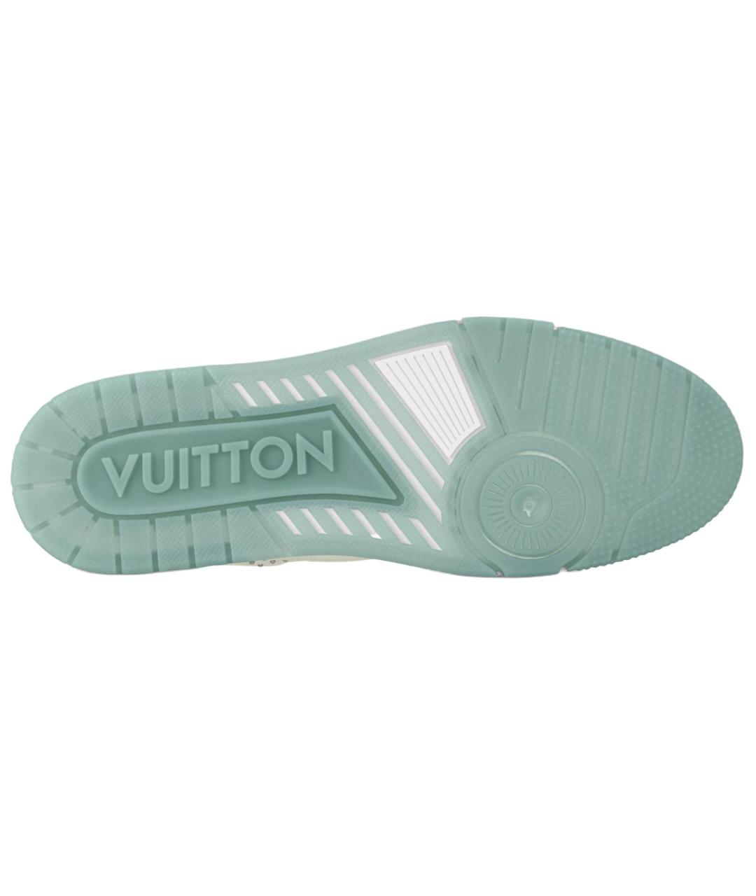 LOUIS VUITTON Белые кожаные низкие кроссовки / кеды, фото 5