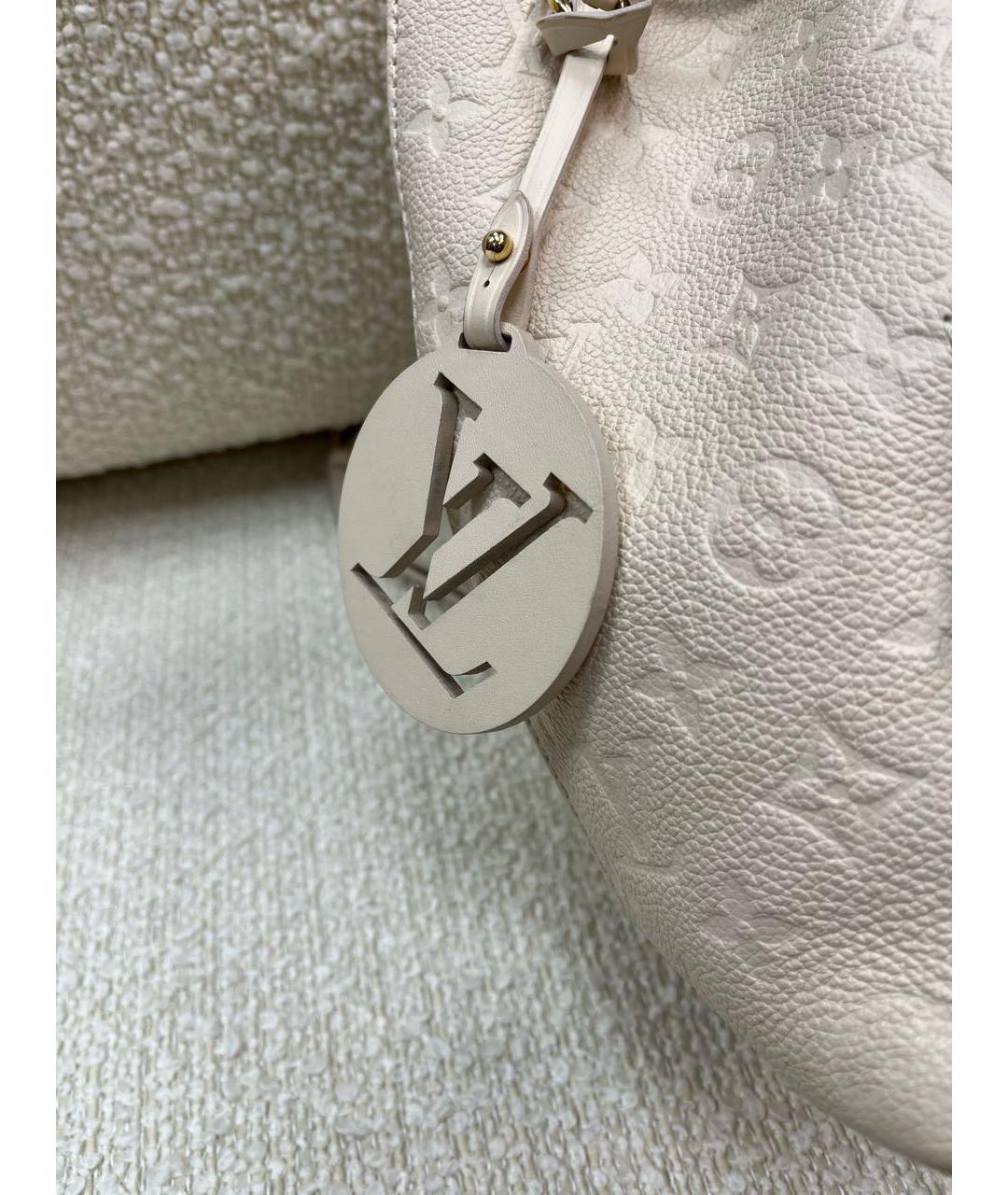 LOUIS VUITTON Бежевый кожаный рюкзак, фото 7