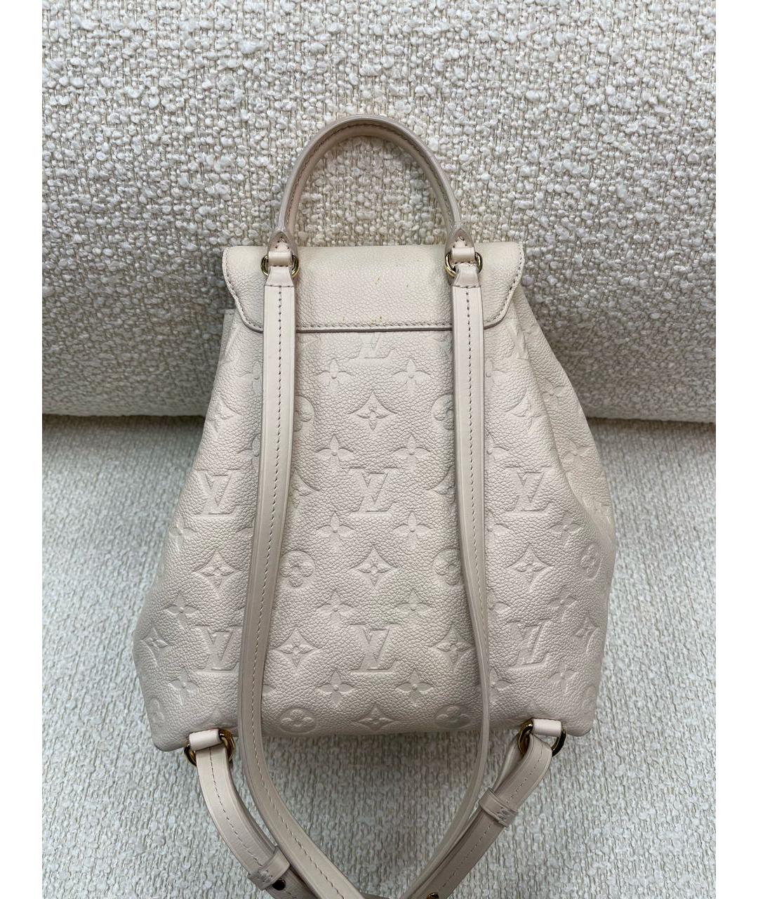 LOUIS VUITTON Бежевый кожаный рюкзак, фото 3