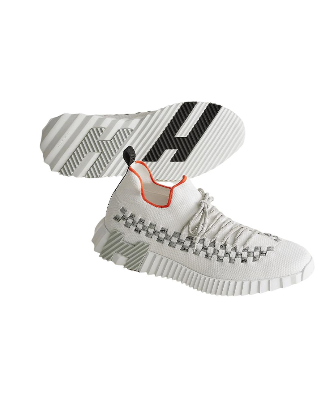 HERMES Белые низкие кроссовки / кеды, фото 4