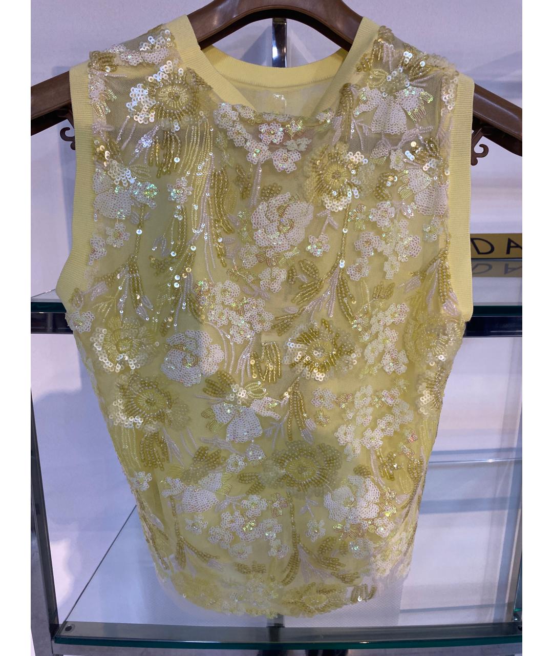 ERMANNO FIRENZE Желтая вискозная блузы, фото 5