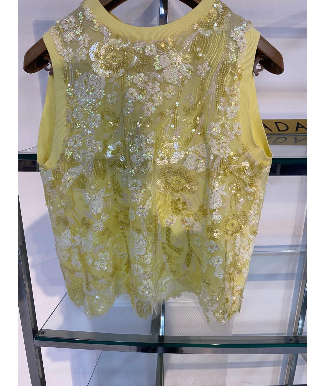 ERMANNO FIRENZE Желтая вискозная блузы, фото 2