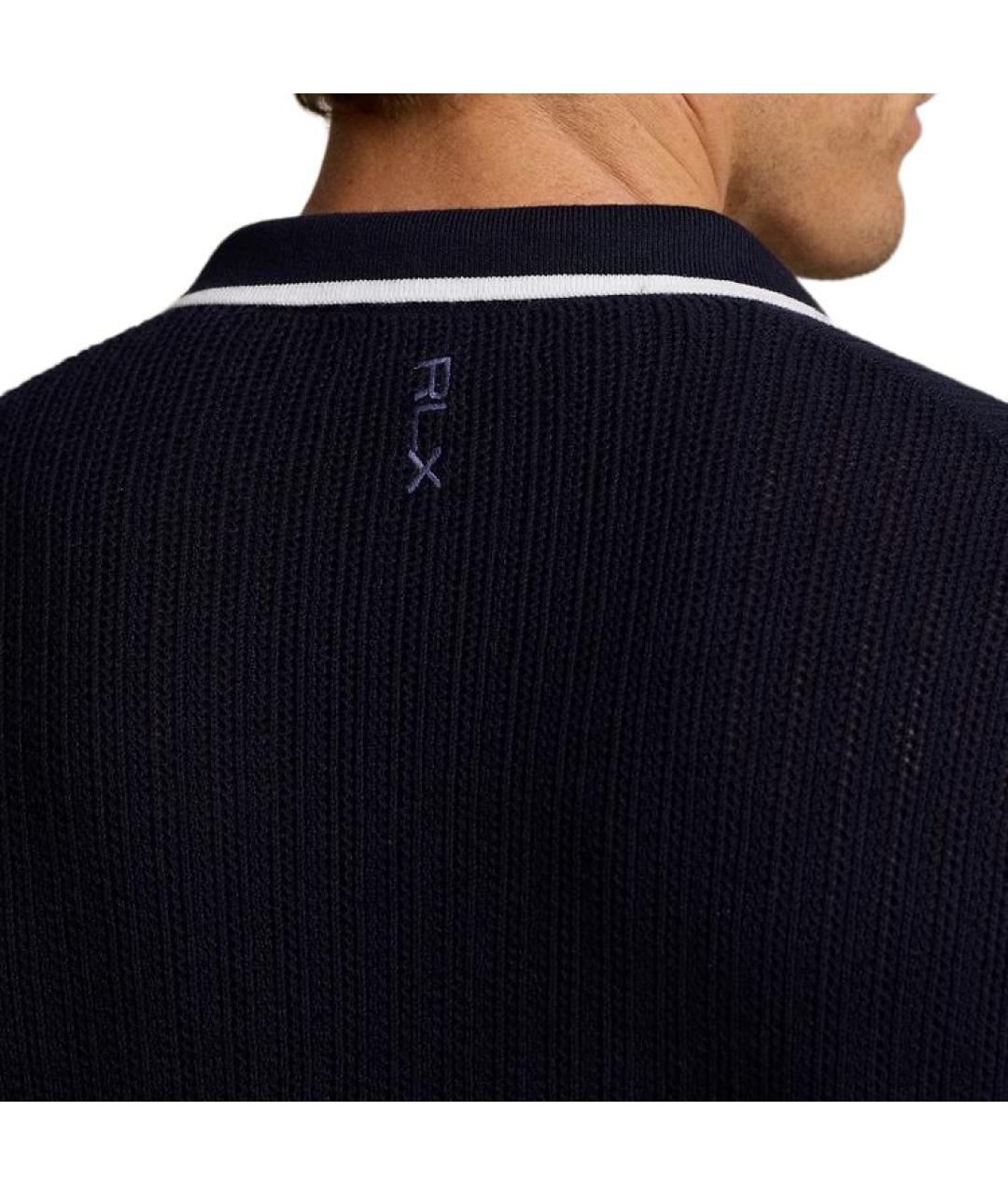 POLO RALPH LAUREN Синее хлопковое поло с коротким рукавом, фото 5