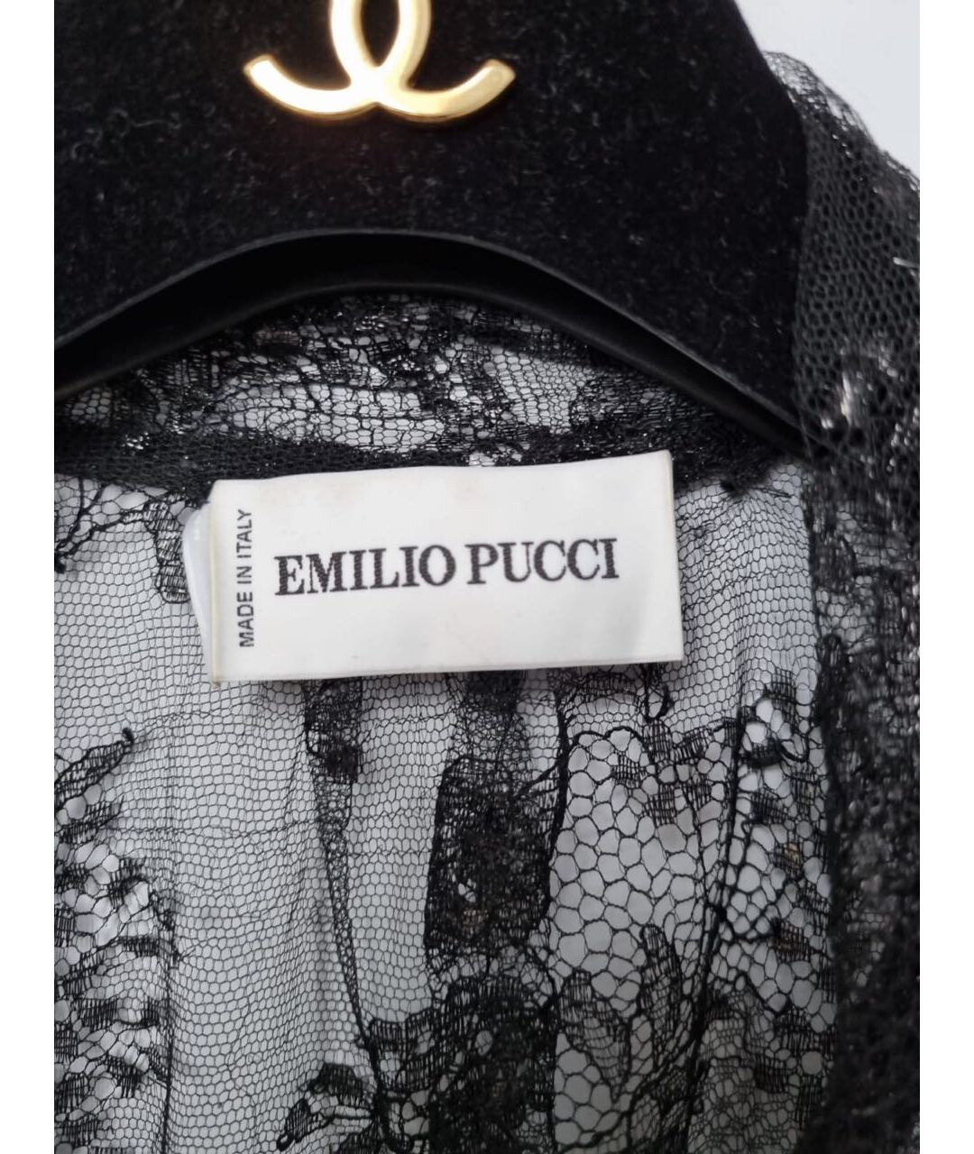 EMILIO PUCCI Черная кружевная рубашка, фото 3