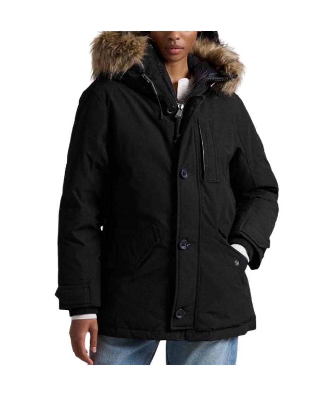 POLO RALPH LAUREN Черный пуховик, фото 4