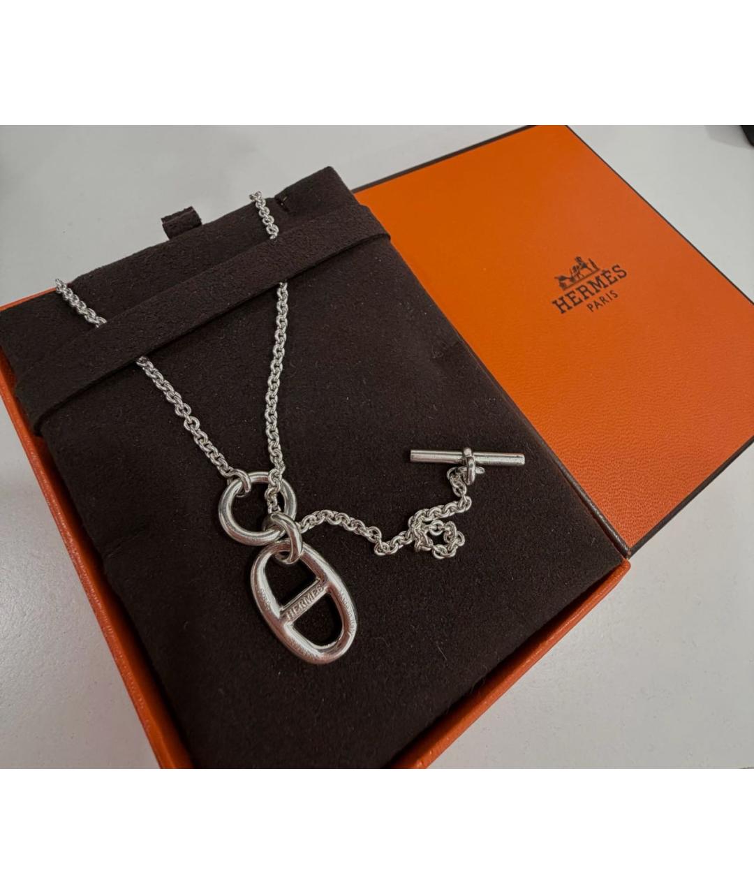 HERMES Серебряное колье, фото 5