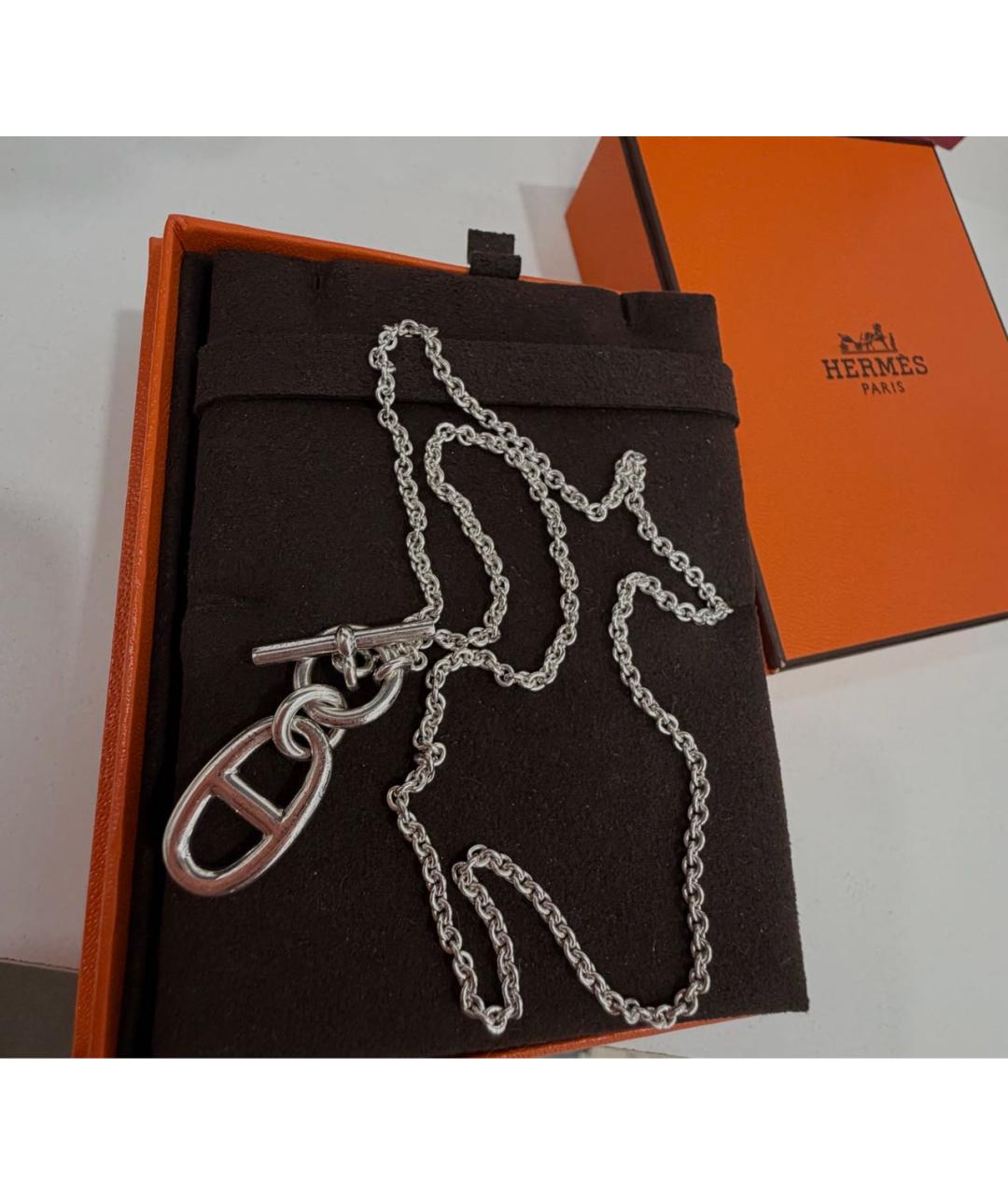 HERMES Серебряное колье, фото 6