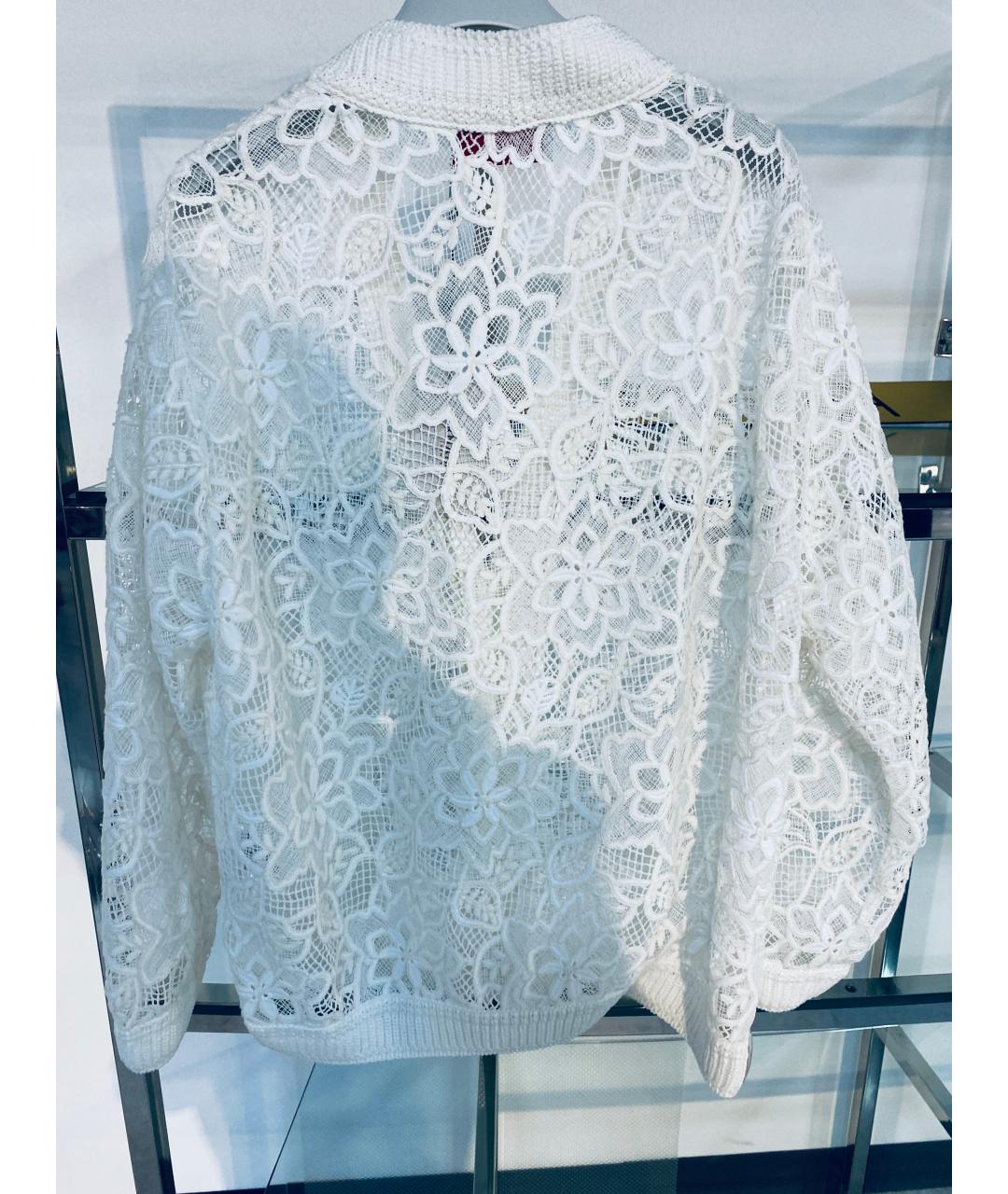 ERMANNO FIRENZE Белый вискозный кардиган, фото 2