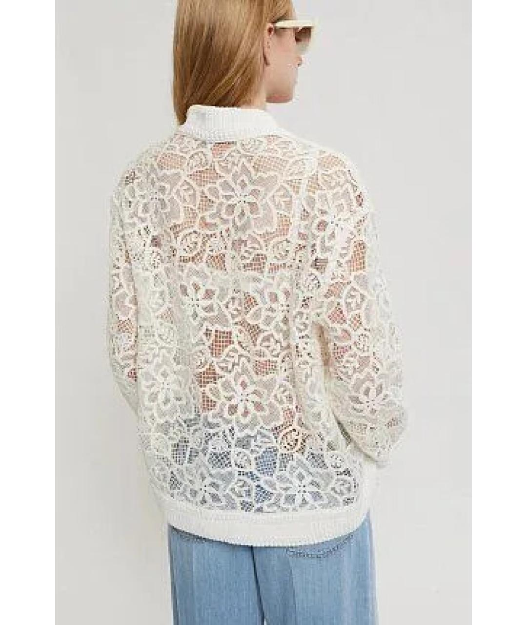 ERMANNO FIRENZE Белый вискозный кардиган, фото 6